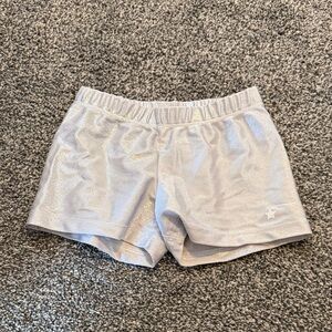 Shimmering Silver Star Kids Shorts